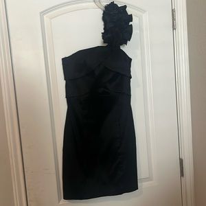 Black One shoulder mini dress